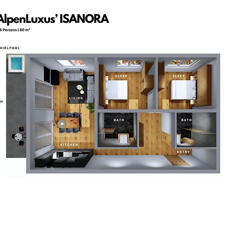 Isanora - Garden & Private Whirlpool By Alpenluxus Appartements Fugen Bagian luar foto